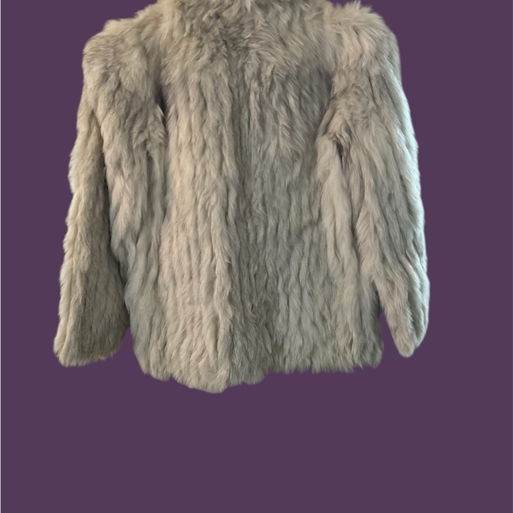 Genuine Fox Fur Coat in Light Gray
